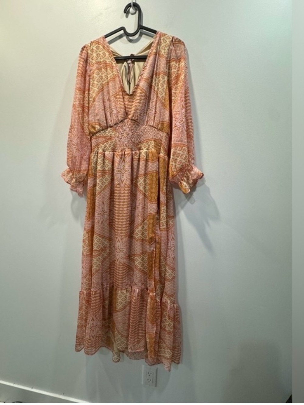 Black Tape_ Boho Print Maxi Dress